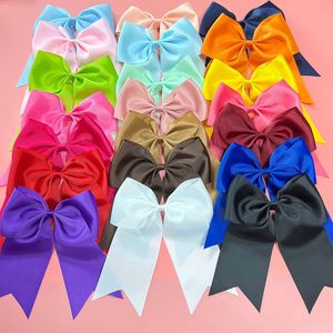 Kids Flower Silk Scarf Ribbon Scrunchies Long Ribbon Tassel Hair Clip Holder Gum voor haarbanden Accessoires 1546