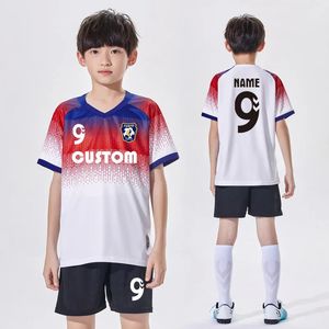 Kindervoetbalshirt Aangepaste jongensvoetbalset Sneldrogend Uniform Ademend kindershirt 240318