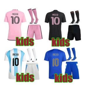 Kindervoetbalkits 24 25 Messis voetbalterskit 2024 2025 Babyvoetbaljersey shirts Camisetas futbol maillot