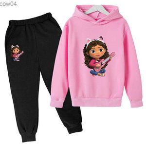 Enfants Gabby Cats Hoodie Toddler Girls Gabby Dollhouse Vêtements Hoodies Pantalon 2Pcs Ensembles mignon Enfants Costume Enfants Survêtements L230625