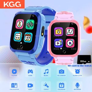 Kids Game Smartwatch Music Player Bekijk sportstapjes Health Tracker met Torch Math Game Stopwatch Timer Clock Kids Gifts