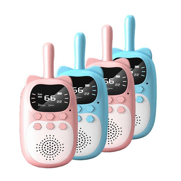 Ensemble de jouets pour enfants, station portable sans fil, longue distance, audio bidirectionnel, talkie-walkie pour enfants, 2 pièces