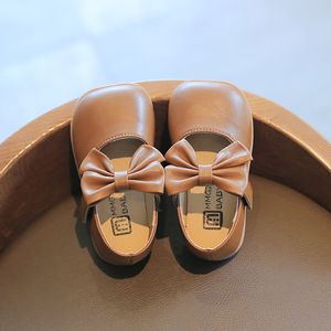 Enfants fille chaussures enfants princesse danse bébé fille robe chaussures de fête appartements doux Style nœud papillon taille 21-30