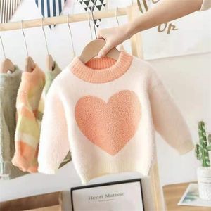 Kinderen meisje trui breien pullover baby winter tops warme peuter s herfst jongen winter hart 1-10 y 2111201