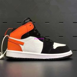 Kinderen Meisjes Jongens 1 Basketbalschoenen Kinderen Jongen Meisje Top Gefokt Zwart Rood Wit Sneakers Maat 24-35 2023 Nieuwe