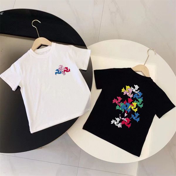 Kids Girls Boys Print Flower Tshirts Fashion Designer Tops Summer Floral Letter Classic T-Shirts Girl Boy sauteur Tees Childrens Baby Clothing