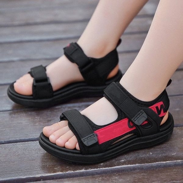Kids Girls Boys Slides Slippers Sandals Boucle Soft Soft Sole Outdoors Shoe Taille 28-41 V6KJ #