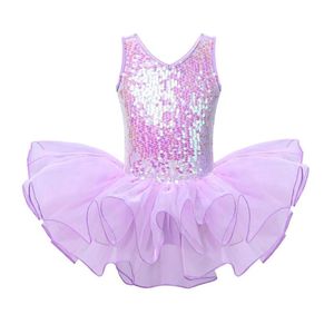 Ropa de baile para niñas, tutú, disfraz de bailarina, vestido de patinaje artístico con lentejuelas, patín sobre hielo, leotardo de gimnasia de Ballet para escenario