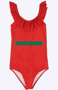 Kidans Girls Designer Swimwear onepieces mignon Kid Imprimé de bain imprimé Baby Children Clothes Bikinis Swimming2449619