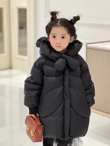 Enfants filles doudoune bébé vêtements longs manteaux épais coupe-vent enfants doudoune hiver vêtements d'extérieur à capuche vêtements