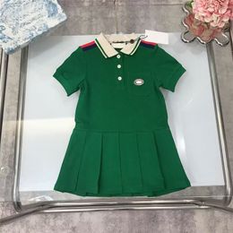 Kinderen meisjes polojurk Engelse stijl Kraagvorm Jurken Fashion Design meisje prinsessenjurk kinder zomer lente Europese babykleding