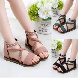 Kids Girls Sandalen Zomer Peuter schoenen Meisje Niet -slip Kids Beach Sandaal Peuter Schoen Soft Sandals Dancing Shoes Roman Shoes 220527