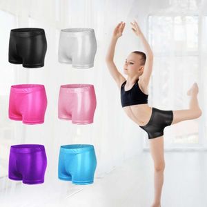 Kids Girls Shiny Dance Shorts Bottoms Vêtements d'enfants Swear pour Summer Yoga Sports Workout Gymnastique Dance L2405 L2405