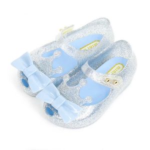 Kids Meisjes Schoenen Zachte Sandalen Bling Crown Bow Princess Dance Jelly Schoenen voor kinderen Meisje Waterdicht Antislip Schoeisel 210713