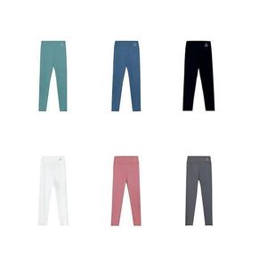 Niños Niñas Leggings sólidos Niños Pantalones pitillo Ropa de baile Pantalones recortados Gris Blanco Rosa Azul Leggings 20220927 E3