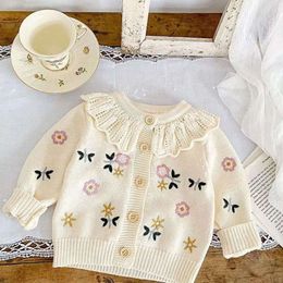 Les enfants Printemps et les pulls de manteau d'automne pour nourrissons et nouveau-nés en tricots Vêtements sortants Baby Cardigan Pull L2405