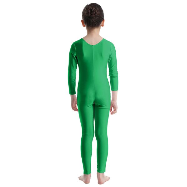 Kids Girls Unitards Gymnastics Terges de gymnastique Manches longues Full Body Bodys combinais