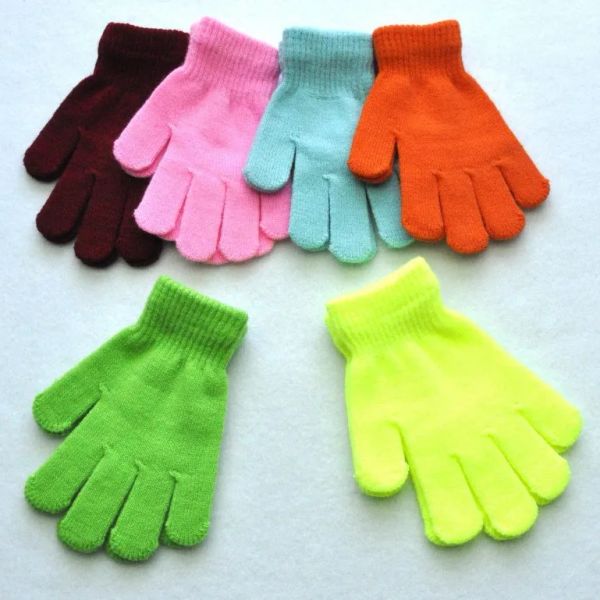 Guantes para niños Guantes tejidos con dedos completos Manopla cálida Favor de invierno para niños pequeños y niñas outlet de fábrica