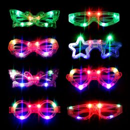 Gafas de sol brillantes para niños, juguetes para fiestas, gafas LED de plástico, regalo de cumpleaños para bodas, disfraces luminosos, juguetes para niños LT0100