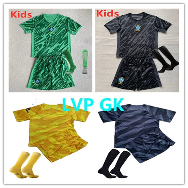 Kit de gardien de but pour enfants 1 # maillots de football Alisson Becker Kelleher