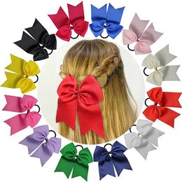 Accessoires pour les cheveux pour enfants 8 pouces grand arc élastique élastique en caoutchouc Hairrope Hairbands Dovetail Headwear Enfants Cadeaux de Noël