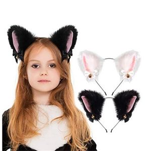 Accesorios para el cabello para niños Blanco y negro Nuevo cosplay Internet Popular Bell Diadema Fox Cat Ear Headwear Hairband GC1887