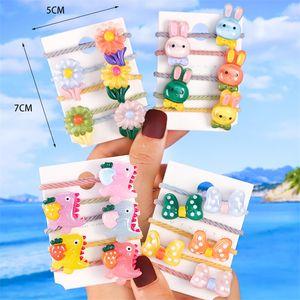 Kids Hair Acessories Cartoon Cute Jelly Princess Headwear Daisy Flower Rabbit Bear Dinosaur alligator HairBands Children Ropes Girls Accessories Baby Headdress