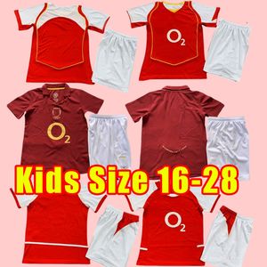 Kinderen HENRY BERGKAMP V. PERSIE Heren RETRO voetbalshirts VIEIRA MERSON ADAMS thuis uit voetbalshirt uniformen 02 04 05 06 2002 2004 2005 2006 2003 kind