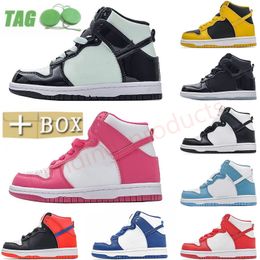 Zapatos altos para niños Duncks con caja para niños Deportes Chicas Niño Bebé Zapatillas de deporte Zapatillas de deporte Correr Baloncesto Escuela primaria Dhgate Zapato Niño Joven Niño pequeño Trotar Caminar