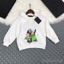 Kids Hoodies Sweater Girls Boy Fashion Detelaar Letter Afdrukken Sweatshirts Winter Hapleed Sweaters Baby Child Casual Tops Luxe designer Brand