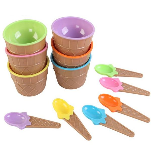 Cuencos de helado para niños, copa de helado, cuenco para parejas, regalos, contenedor de postre, soporte con cuchara, el mejor suministro de regalo para niños, w-00726