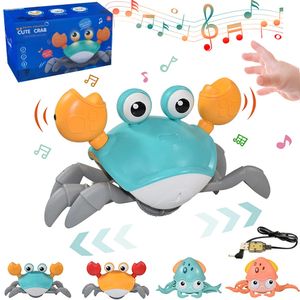 Inductie kruipende krab Octopus voor kinderen Lopend speelgoed Baby Elektronische huisdieren Muzikaal speelgoed Educatief Peuter Bewegend speelgoed Kerstcadeau 240129