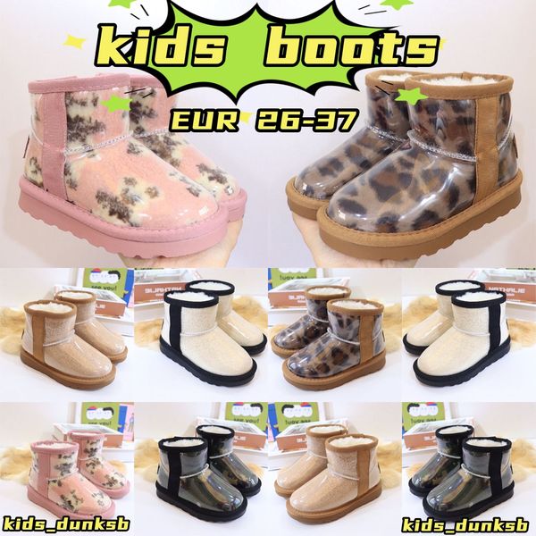 Designers Enfants bottes nourrissons arc enfants neige mini botte fourrure de mouton un chaud antidérapant bébé tout-petits chaussures ruban bébé moelleux appartements