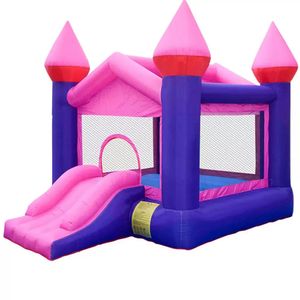 Enfants Gonflable Bounce House Oxford Mini Châteaux Gonflables Avec Toboggan Yard Jumper Bouncer Jeux de Plein Air Intérieur Et Ventilateur avec ventilateur bateau libre