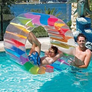 Roue à eau gonflable pour enfants, grand rouleau de 40 pouces de diamètre, flotteurs de piscine, jouets pour piscine, plage, pelouse, fête de famille en été