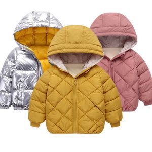 Veste pour enfants Snowsuit Space Nouvelle veste d'hiver pour enfants pour enfants filles argent or garçon veste à capuche décontractée 201126
