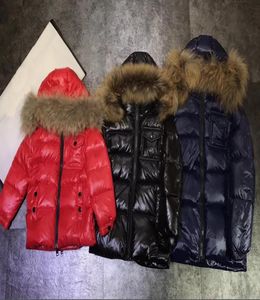 Kinderjas van topkwaliteit modeontwerper winterjas outdoor thermische jas winddicht waterdicht 100 echt wolvenbont babyjongen clo4174247