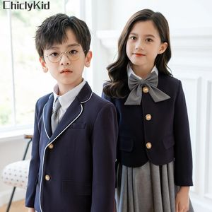 Kinderen Japanse marine jas Suit jurk schooluniformen meisjes Britse jongens blazer formele outfits chidren studentenkleding klassen sets 240518