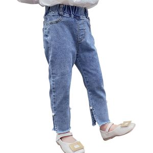 Enfants Jeans Perles Toddler Jeans Ripped Jeans Filles Printemps Automne Enfant Vêtements 210412