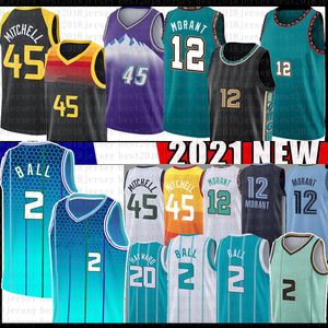 12 Ja Morant LaMelo Ball Donovan Mitchell Basketbal Jersey 20 2 45 Gordon Hayward Jerseys Heren Shirts