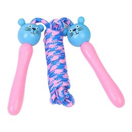 Corde à saute pour enfants ROPE ALIMENTABLE COTTON TRYDÉE CORDE À SAUIR AVEC LA POIGNE DE BOISS