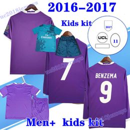 Kids Kit 2017 2018 voetbalshirts Real Madrids 16 17 18 BALE BenzEMA MODRIC Retro voetbalshirts Vintage ISCO Maillot SERGIO RAMOS