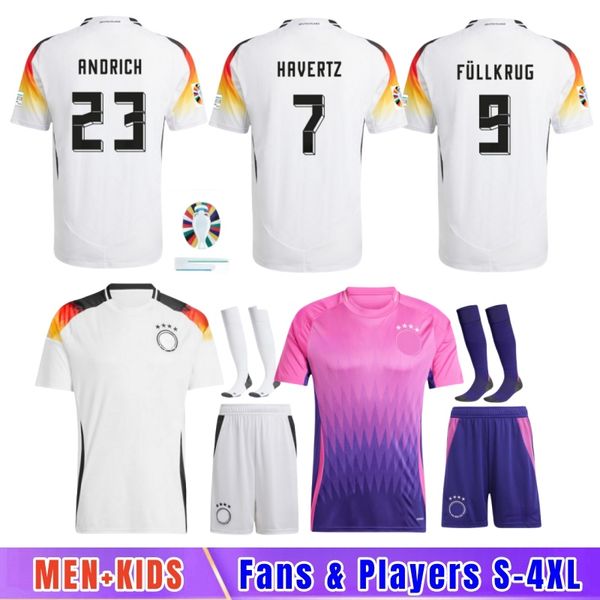 Kit Kit German Football Jersey 2024 Europe Cup Fan Edition Hummels Kroos Gnabry Werner Draxler Reus Muller Gotze Shirt Football's Football's Football