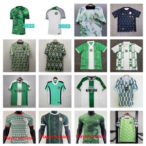2024 2025 Nigeria Soccer Jerseys 18 19 22 23 Maillot de pied Nigérian OKOCHA Chemise Amokachi Ikpeba Yekini IHEANACHO IWOBI IGHALO Football Uniforme 1994 1996 1998 Rétro