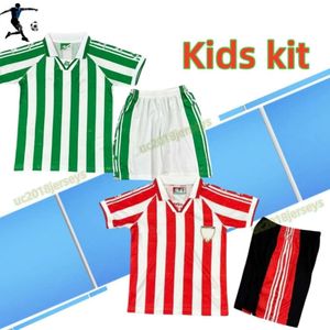 Kid Kit Retro Bilbaos 95 97 Vintage Muniain Roberto Rios Ziganda Alkiza Nagore Soccer Real Children Football Shirt Finidi Rios Alfonso Denilson Jersey