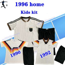 Kit enfants Coupe du monde 1992 Ge Retro Soccer Jersey Littbarski BALLACK KLINSMANN 90 92 96 14 chemises enfants KALKBRENNER 1996 Matthaus
