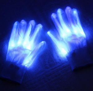 Kinderen LED Knipperende Handschoenen Toy Outdoor Light Up Led Finger Light Handschoenen LED Skeleton Handschoenen Nieuwe Design Party Gunst Glove Gloed in het donker