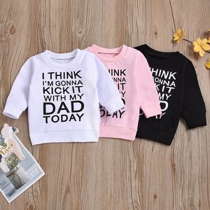 Lettres Sweat pour enfants Top garçons et Alphabet en coton imprimé enfant en bas âge 2020 Automne Vêtements pour enfants 6 Styles M2970