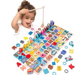 Kinderen Magnetische Board Math Fishing Montessori Toys Educatief voor 1 2 3 Jaar Old Baby