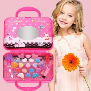 Enfants Maquillage Valises Dressing Cosmétiques Filles Jouets En Plastique Beauté Sécurité Faire semblant De Jouer Jouet Enfants Bébé Fille Maquillage Jeu Cadeaux LJ201009